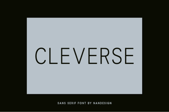 Cleverse: The Modern Typeface for Sharp Brand Identity