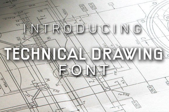Elevate Editorial Design with Technical Drawing Typeface