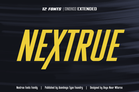 Nextrue: A Sporty Sans Serif Font for Bold Campaigns