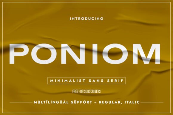 Poniom Font Review: The Minimalist Sans Serif for Modern Makers