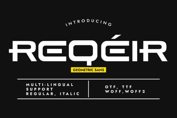 Reqeir: The Wide Sans Serif Font for Modern Branding